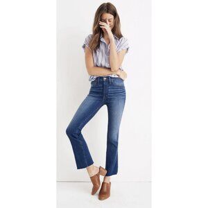 Madewell High-Rise Straight Crop Jeans in Blue Wash